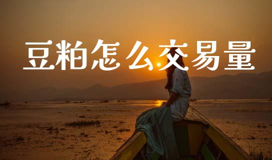 豆粕怎么交易量_https://m.lcpcjs.com_白银期货保证金_第1张