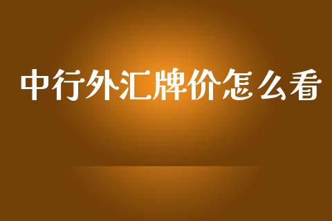 中行外汇牌价怎么看_https://m.lcpcjs.com_恒指期货保证金_第1张