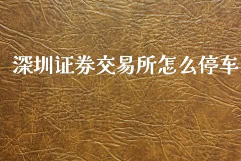 深圳证券交易所怎么停车_https://m.lcpcjs.com_恒指期货保证金_第1张