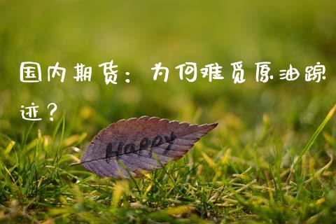 国内期货：为何难觅原油踪迹？_https://m.lcpcjs.com_恒指期货保证金_第1张