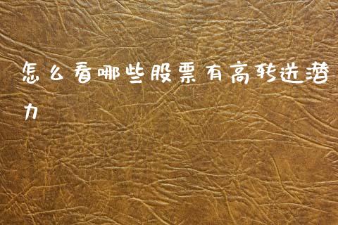 怎么看哪些股票有高转送潜力_https://m.lcpcjs.com_白银期货保证金_第1张