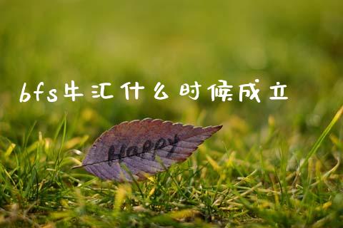 bfs牛汇什么时候成立_https://m.lcpcjs.com_白银期货保证金_第1张