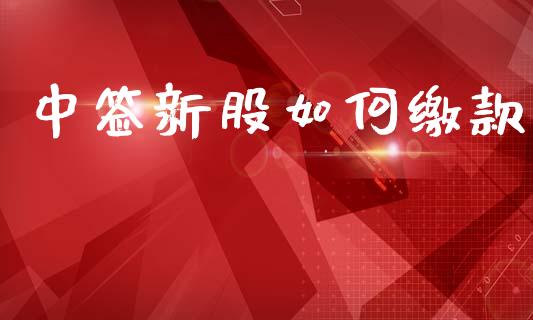 中签新股如何缴款_https://m.lcpcjs.com_白银期货保证金_第1张