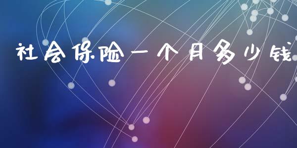 社会保险一个月多少钱_https://m.lcpcjs.com_白银期货保证金_第1张