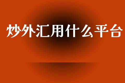 炒外汇用什么平台_https://m.lcpcjs.com_恒指期货保证金_第1张