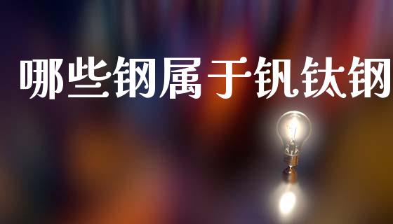 哪些钢属于钒钛钢_https://m.lcpcjs.com_恒指期货保证金_第1张