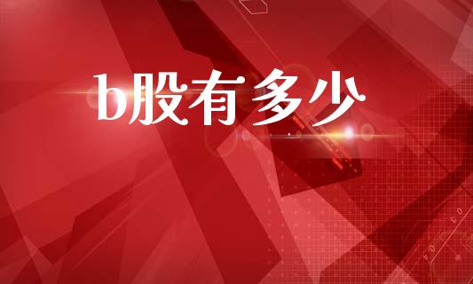 b股有多少_https://m.lcpcjs.com_期货交易时间_第1张