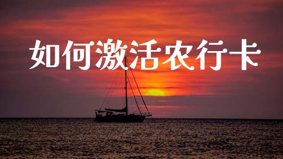 如何激活农行卡_https://m.lcpcjs.com_期货交易时间_第1张