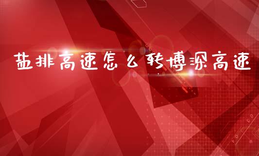 盐排高速怎么转博深高速_https://m.lcpcjs.com_期货交易_第1张