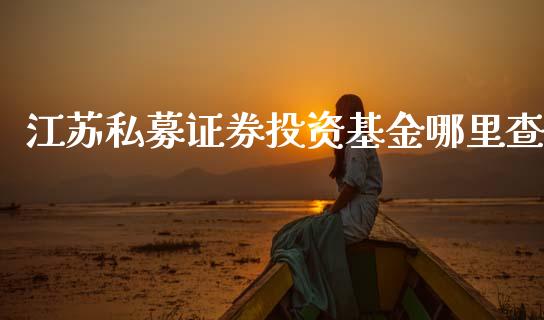 江苏私募证券投资基金哪里查_https://m.lcpcjs.com_恒指期货保证金_第1张