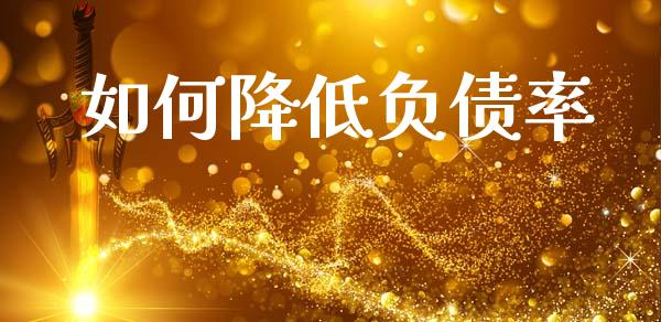 如何降低负债率_https://m.lcpcjs.com_恒指期货保证金_第1张