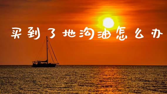 买到了地沟油怎么办_https://m.lcpcjs.com_期货交易时间_第1张
