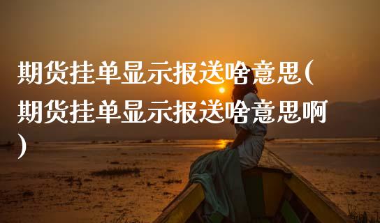 期货挂单显示报送啥意思(期货挂单显示报送啥意思啊)_https://m.lcpcjs.com_期货交易时间_第1张