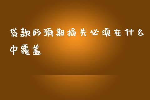 贷款的预期损失必须在什么中覆盖_https://m.lcpcjs.com_恒指期货保证金_第1张