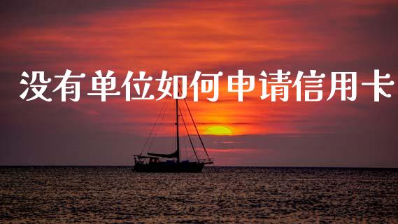 没有单位如何申请信用卡_https://m.lcpcjs.com_恒指期货保证金_第1张