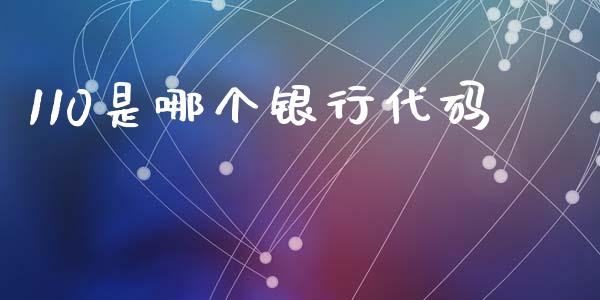 110是哪个银行代码_https://m.lcpcjs.com_白银期货保证金_第1张