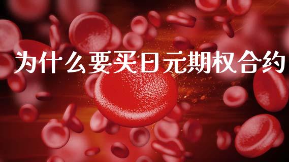 为什么要买日元期权合约_https://m.lcpcjs.com_恒指期货保证金_第1张