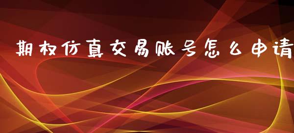 期权仿真交易账号怎么申请_https://m.lcpcjs.com_恒指期货保证金_第1张