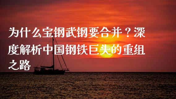 为什么宝钢武钢要合并？深度解析中国钢铁巨头的重组之路_https://m.lcpcjs.com_白银期货保证金_第1张