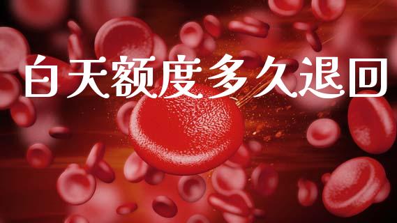 白天额度多久退回_https://m.lcpcjs.com_期货交易_第1张