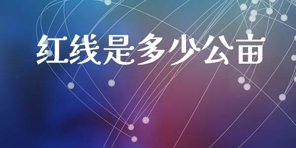 红线是多少公亩_https://m.lcpcjs.com_恒指期货保证金_第1张