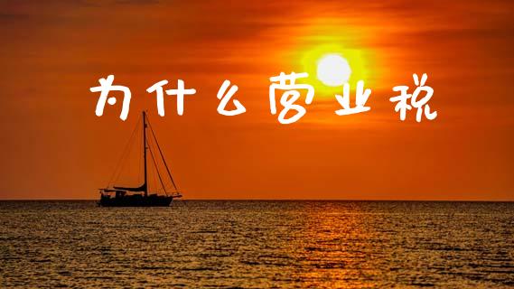 为什么营业税_https://m.lcpcjs.com_期货交易时间_第1张
