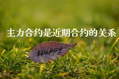 主力合约是近期合约的关系_https://m.lcpcjs.com_恒指期货保证金_第1张