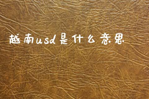 越南usd是什么意思_https://m.lcpcjs.com_期货交易_第1张