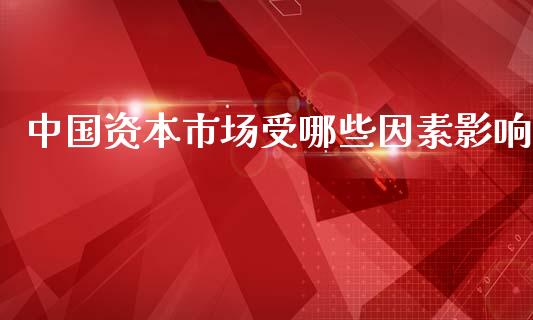 中国资本市场受哪些因素影响_https://m.lcpcjs.com_期货交易时间_第1张