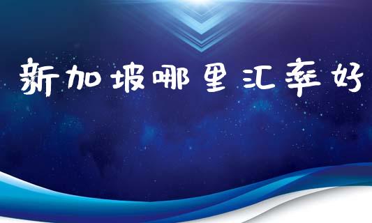 新加坡哪里汇率好_https://m.lcpcjs.com_期货交易_第1张