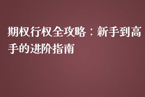 期权行权全攻略：新手到高手的进阶指南_https://m.lcpcjs.com_期货交易_第1张