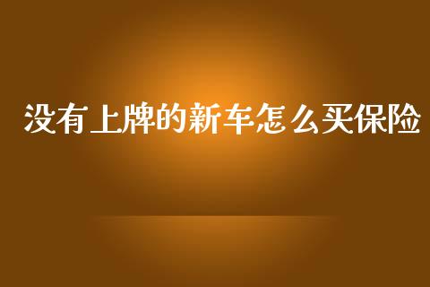 没有上牌的新车怎么买保险_https://m.lcpcjs.com_恒指期货保证金_第1张