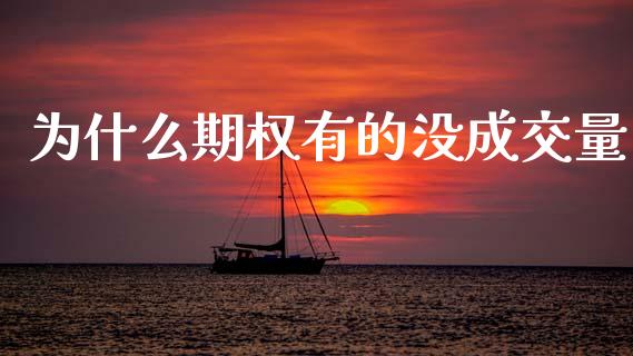 为什么期权有的没成交量_https://m.lcpcjs.com_期货交易时间_第1张