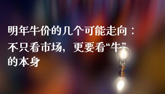 明年牛价的几个可能走向：不只看市场，更要看“牛”的本身_https://m.lcpcjs.com_恒指期货保证金_第1张