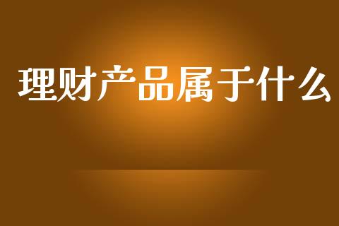 理财产品属于什么_https://m.lcpcjs.com_恒指期货保证金_第1张