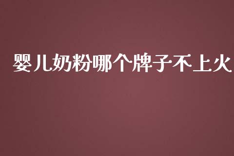 婴儿奶粉哪个牌子不上火_https://m.lcpcjs.com_白银期货保证金_第1张