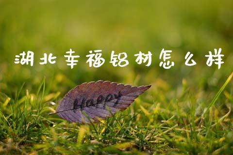 湖北幸福铝材怎么样_https://m.lcpcjs.com_期货交易_第1张