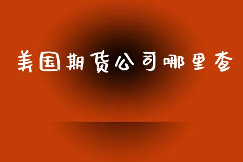 美国期货公司哪里查_https://m.lcpcjs.com_白银期货保证金_第1张
