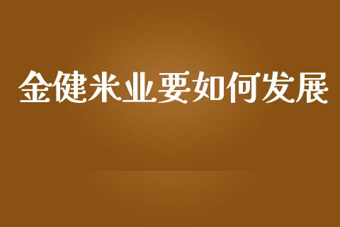 金健米业要如何发展_https://m.lcpcjs.com_期货交易时间_第1张