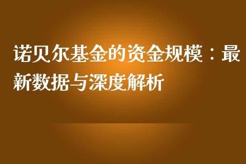 诺贝尔基金的资金规模：最新数据与深度解析_https://m.lcpcjs.com_期货交易时间_第1张