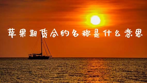 苹果期货合约名称是什么意思_https://m.lcpcjs.com_期货交易_第1张