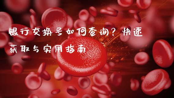 银行交换号如何查询？快速获取与实用指南_https://m.lcpcjs.com_白银期货保证金_第1张