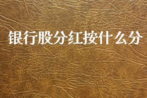 银行股分红按什么分_https://m.lcpcjs.com_白银期货保证金_第1张