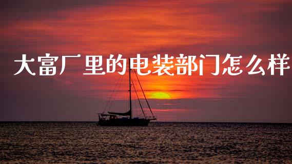 大富厂里的电装部门怎么样_https://m.lcpcjs.com_白银期货保证金_第1张