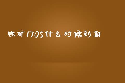 铁矿1705什么时候到期_https://m.lcpcjs.com_期货交易_第1张