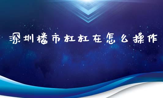 深圳楼市杠杠在怎么操作_https://m.lcpcjs.com_白银期货保证金_第1张