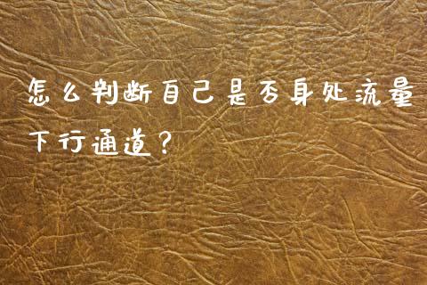 怎么判断自己是否身处流量下行通道？_https://m.lcpcjs.com_恒指期货保证金_第1张