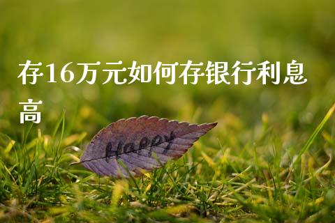 存16万元如何存银行利息高_https://m.lcpcjs.com_期货交易时间_第1张