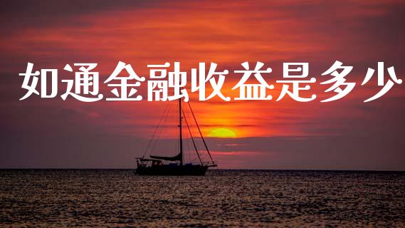 如通金融收益是多少_https://m.lcpcjs.com_恒指期货保证金_第1张
