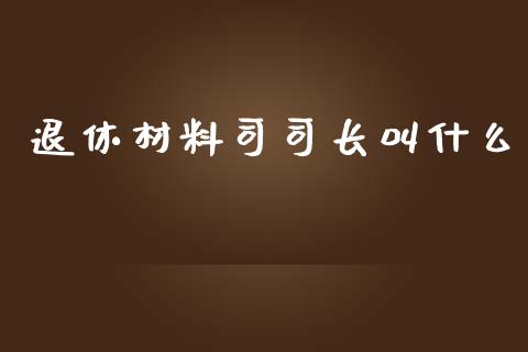 退休材料司司长叫什么_https://m.lcpcjs.com_白银期货保证金_第1张
